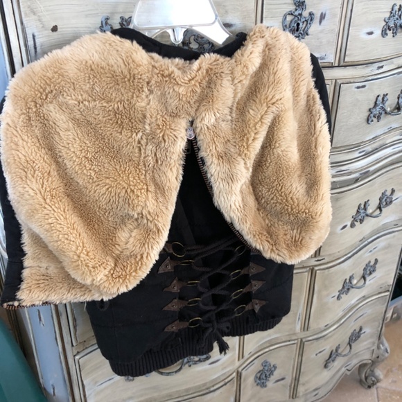 Sleeveless Jacket  Hooded Vintage Embellishments - Picture 11 of 11